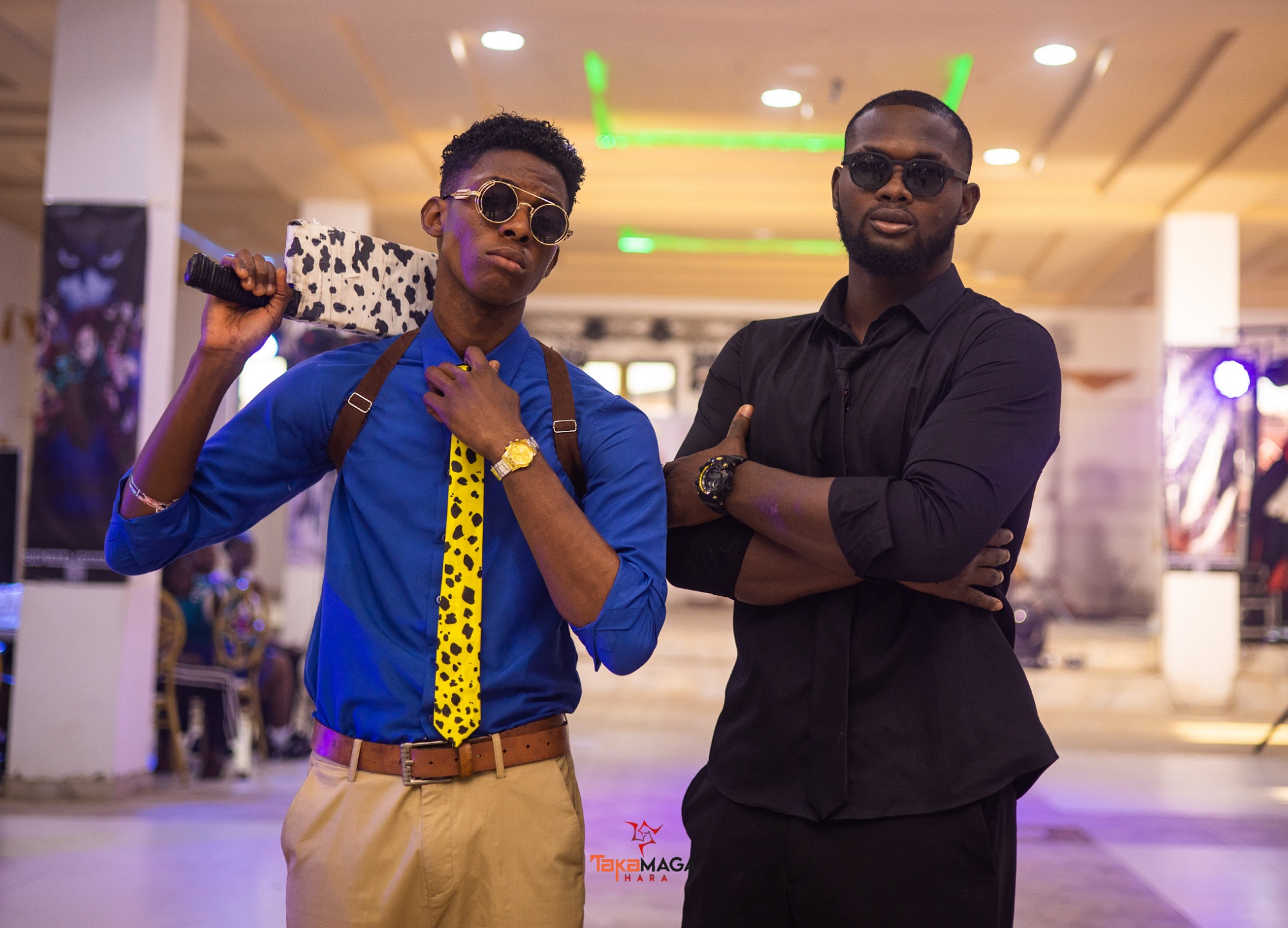 Crowd at a vibrant festival with lights